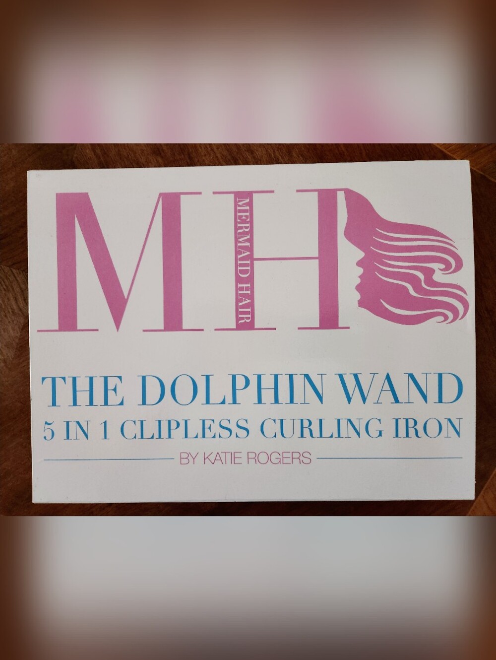 NIB Dolphin Wand curling iron mermaid blue boxed beauty *WITHOUT Crystals
